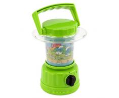 ANSMANN LED Campinglampe die Schlümpfe - Kinder Nachtlicht mit beleuchtetem Panoramamotiv für Baby & Kind - Kinderlampe für Camping, Nachtspaziergang, Laternenumzug oder als Orienteriungslicht