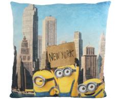 Minions 0122057 Kissen in New York, Polyester, weiÃ, 35 x 35 x 1,5 cm