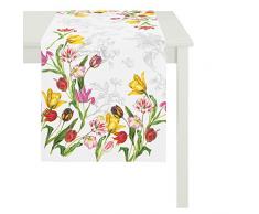 APELT Läufer, Baumwolle, Rot/bunt, 48 x 140 x 0.5 cm