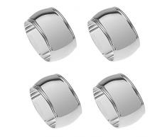 silberkanne Serviettenringe 4 TLG Frankfurt oval 4x3 cm Silber Plated versilbert in Premium Verarbeitung