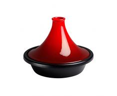 Le Creuset Gusseisen-Tagine, Rund, Ø 27 cm, Für alle Herdarten, Induktion und Backofen geeignet, Kirschrot