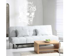 INDIGOS WG30451 Wandtattoo w451 SchÃ¤del Skelett Wandaufkleber 120 x 89 cm, weiÃ