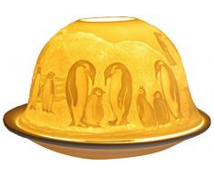 Himmlische Düfte Geschenkartikel GmbH Antarktis Windlicht, Porzellan, Weiss, 12x12x8 cm