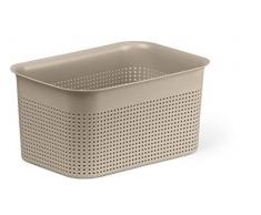 Rotho Brisen Aufbewahrungskorb 4,5 l, Kunststoff (PP), cappuccino, 4,5 Liter (26,2 x 18 x 13 cm)