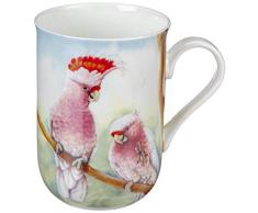 Maxwell & Williams PBD020 Birds of Australia Becher, Kaffeebecher, Tasse mit Vogelmotiv: Cockatoos, in Geschenkbox, Porzellan