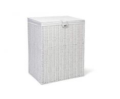 ARPAN Aufbewahrungskorb aus Kunstharz, mittelgroß, mit herausnehmbarem Futter, Weiß