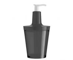 Koziol Seifenspender 250 ml Flow, Kunststoff, solid schwarz, 8.80 x 8.80 x 17.7 cm