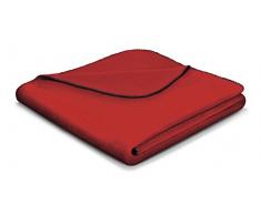 Biederlack Wohn- und Kuscheldecke, 60 % Baumwolle, Zierstich-Einfassung, 150 x 200 cm, Rot, Aura Tandoori, 649904