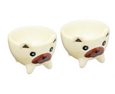 Kitchen Craft KCEGGDOGPK2 Eierbecher, beige