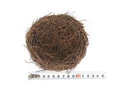 lwingflyer Vogelnest aus Rattan, handgefertigt, trockenes natürliches Vogelnest für Garten, Hof, Zuhause, Party, Hochzeit, Dekoration, keine Eier 12cm/4.72inch