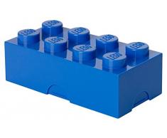LEGO Brotdose mit 8 Noppen, Kleine Aufbewahrungsbox, Stiftebox, blau