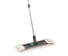 Leifheit Professional Flachwisch-System mit 360°-Gelenk, Bodenwischer mit patentierter Fußtaste für trockene Hände, Schrubber mit Anti-Rutsch-Griff