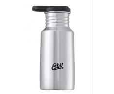 Esbit Trinkflasche Pictor | Edelstahl | BPA-Frei | Silber & Blau | 0,75L & mehr | Schule, Wasser, Fahrrad, Sport, Yoga