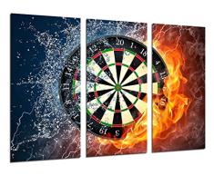 Wandbild - Spiele, Darts Diana, Spielzimmer, 97 x 62 cm, Holzdruck - XXL Format - Kunstdruck, ref.26378