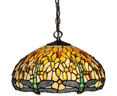Arte Dal Mondo Dragonfly Deckenleuchte, Glas, Eisen, E27