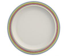 Ornamin Teller flach Ø 22 cm Multi, Melamin | kleiner hochwertiger, stabiler Kunststoffteller | robustes Alltags-Geschirr für Kinder, Camping, Picknick, Gemeinschaftsverpflegung, Großküchen, Institutionen | Essteller, Frühstücksteller