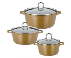 GSW 507004 Gourmet Premium Color Topf-Set, 3-teilig, Gold