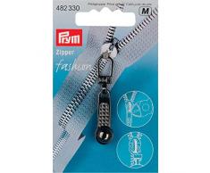 Prym Reißverschluss Abzieher, Polyester, Silber, Kugel, stahlfarbig, 1 Stück