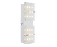Brilliant San Francisco Wand und Deckenleuchte, 1 x 1,44W LED integriert, 1 x 65LM, 3000K Inklusive, Metall/Glas, chrom/weiÃ-transparent G94147/15