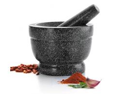 LACOR Mörser Und Stampfe Der Granit, Stein, Grau, 14 x 14 x 10 cm