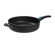 SKK 71334 Titan Durit Resist, Hohe Guss-Schmorpfanne ø 32cm antihaft-beschichtete Pfanne, keramisch verstärkt, mit abnehmbarem Griff, hoher Rand, Backofen-fest, Made in Germany