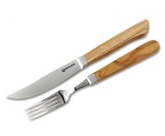 Böker Steakbesteck Olive Steakmesser, Holz, Braun, 22.5 x 1 x 1 cm