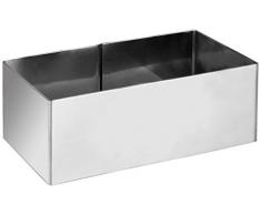 IBILI Dessertring rechteckig 8x5x4,5 cm aus Edelstahl, Silber, 8 x 5 x 4.5 cm