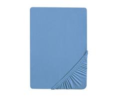 biberna 0012344 Frottee-Stretch Spannbetttuch (Matratzenhöhe max. 22 cm) (Baumwolle/Polyester) 90x190 cm -> 100x200 cm, ozean