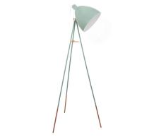 EGLO Dreibein Stehlampe Dundee, 1 flammige Vintage Stehleuchte, Standleuchte aus Stahl, Farbe: Mint, Fassung: E27, inkl. Zugschalter