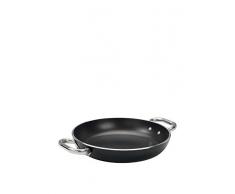 Pentole Agnelli alblack Topf, Aluminium, Stärke 5 mm, 10 Fonds Induktion, mit 2 Edelstahl Griffe, schwarz, 32 cm