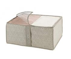 Wenko 64521100 Aufbewahrungs-Soft-Box Balance M - Aufbewahrungsbox mit Sichtfenster, 55 x 20 x 40 cm, Taupe