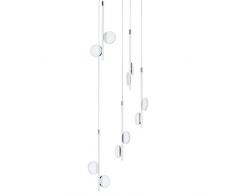 EGLO OLINDRA Hängeleuchte, Stahl, 4,4 W, weiss, chrom