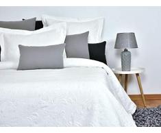 MI CASA Tagesdecke, Baumwolle, Weiß, 250 x 270 cm (CAMA 150 cm)