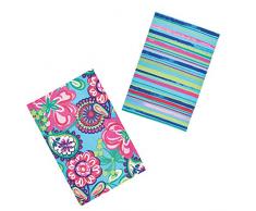 Kitchen Craft Helle Floral 100% Bedruckte Geschirrtücher, 70 x 47 cm (Set von 2), Baumwolle, Multi/Farbe, 46 x 0,1 x 69,5 cm