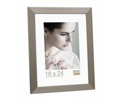 Deknudt Rahmen S41Vd1-13.0X13.0 Bilderrahmen Silber, Kunststoff Schmal