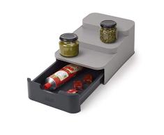 Joseph Joseph CupboardStore - Krativ gestufter Verwahrungsbehälter für den Küchenschrank inkl. Schublade - grau