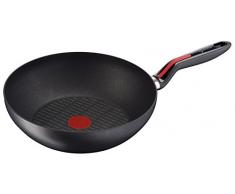 Lagostina Linea Rossa Für Wokpfanne/Sofrito Rund Schmortopf, rund, für Wokpfanne/Sofrito, Schwarz, Keramik, Gas, Induktion, versiegelte Platte, 28 cm, 1 Stück (S)