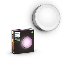 Philips Hue White and Color Ambiance LED Außenwandleuchte Daylo, dimmbar, bis zu 16 Millionen Farben, steuerbar via App, kompatibel mit Amazon Alexa (Echo, Echo Dot), silber