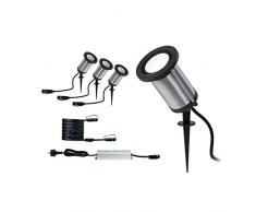 Paulmann 94286 Plug & Shine LED Außenleuchte Spot Classic Starterset incl. 3x5,1 Watt IP65 Strahlwasserschutz Anthrazit Gartenbeleuchtung Metall Warmweiß 3000 K, 15.3 W, 3er-Set