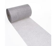 Deko AS GmbH Tischläufer Shabby Chic in Leinenoptik 20cm - grau - 5m - 69-200-5-23