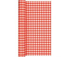 Home Fashion Tischläufer Tl Karo, Rot, 490 x 40 cm, Mehrfarbig, Einheitsgröße