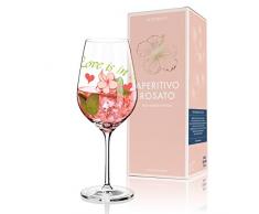 RITZENHOFF Aperitivo Rosato Aperitifglas von Anissa Mendil, aus Kristallglas, 600 ml, mit trendigen Dekoren