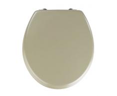 WENKO 20113100 WC-Sitz Prima Sandbeige Matt Toilettensitz, Spülkasten geeignet, rostfreie Edelstahlbefestigung, MDF, 37 x 41 cm, beige