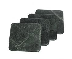 Shalinindia handgefertigt Jade Grün marble-square Untersetzer Untersetzer Set 4-drink 4 x 4 x 0,75 inch-cocktail Esstisch coffee- Kunsthandwerk in Indien
