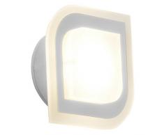 Brilliant Formular LED Deckenleuchte Wandleuchte 1 flg spritzwassergeschützt chrom Badezimmer Glas 320 Lumen, LED integriert