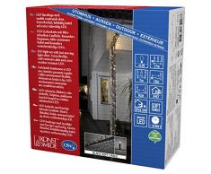 Konstsmide 4585-117 LED Lichterkette / für AuÃen (IP44) / VDE geprüft / 24V AuÃentrafo / mit Lauflicht / 120 warm weiÃe Dioden / schwarzes Kabel
