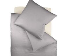 Fleuresse Colours Bettwäsche, Uni-Mako-Satin, grau, 155 x 220 cm