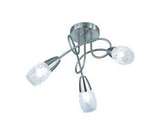 Reality Colmar Deckenleuchte, 3Â Spots, E14, Nickel matt