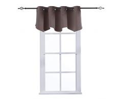 Aquazolax Massiv Blackout Gewelltem Querbehang Vorhang Panel 132,1 cm Breite, 45,7 cm Länge Modern Grommet| 1 Panel Toffee Brown