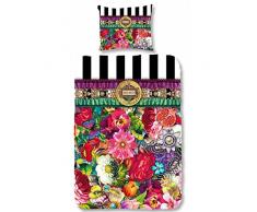 Melli Mello farbig Kinderbettwäsche Eliza mit Blumen und Streifen, 200 x 135 x 0,5 cm, mehrfarbig